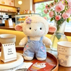 gấu bông cừu mặc Yếm nơ