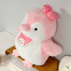 Chim cánh cụt bông yếm nơ hồng (lông ngắn)