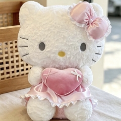 Gấu bông Hello kitty ôm tim
