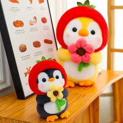 Chim cánh cụt ôm hoa