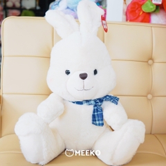 Thỏ ngồi Cony đeo khăn kẻ cao cấp