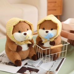 Gấu bông Rái cá cầm cá Rubu