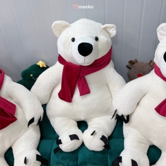 Gấu bắc cực quàng khăn đỏ