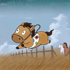 Móc khoá ngựa ngố