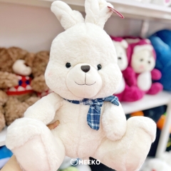 Thỏ ngồi Cony đeo khăn kẻ cao cấp