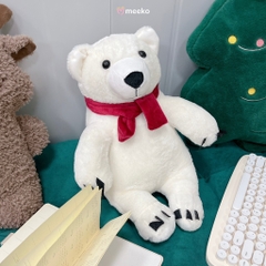 Gấu bắc cực quàng khăn đỏ