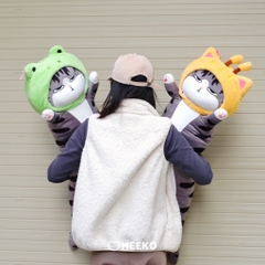 Gối ôm mèo đội lốt Miru Cat dài 1m