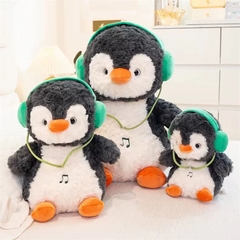 Gấu bông chim cánh cụt tai nghe 40cm