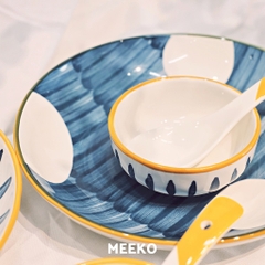 Set bát đĩa gốm Echi cao cấp