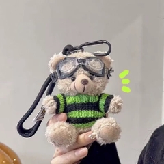 Móc khoá gấu đeo kính