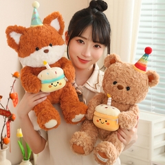 Gấu bông ôm bánh sinh nhật Bear Cake