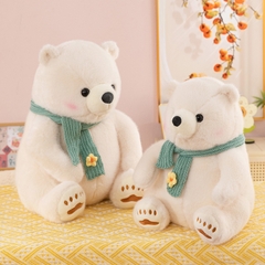 Gấu bắc cực quàng khăn xanh