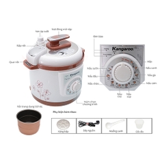 NỒI ÁP SUẤT 6LITS KG 136(LOẠI CƠ- MÀU TRẮNG)