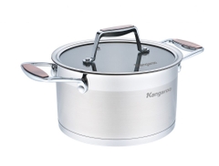 NỒI INOX ĐƠN VUNG KÍNH SIZE 26CM KG3CS226