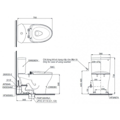 Bồn Cầu Điện Tử TOTO CS838DW6 Nắp Rửa Washlet