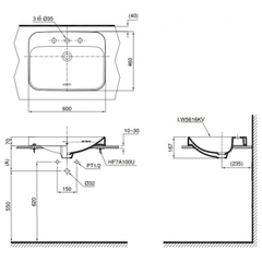 Chậu rửa mặt lavabo TOTO LT5616C#XW