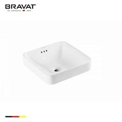 Chậu rửa mặt lavabo bán âm bàn Bravat C22327W-ENG