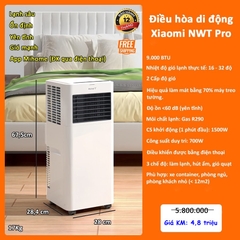 Điều hoà di động Xiaomi New Widetech Pro 9000BTU