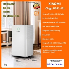 Máy hút ẩm Xiaomi Chigo D031