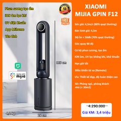 Quạt không cánh Xiaomi Gpin F12 màu Đen