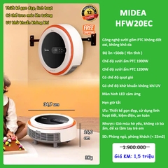 Máy sưởi Midea HFW20EC