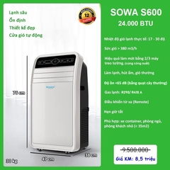 Điều hoà di động Sowa S600 - 24.000BTU