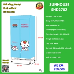 Tủ sấy quần áo Sunhouse 2702