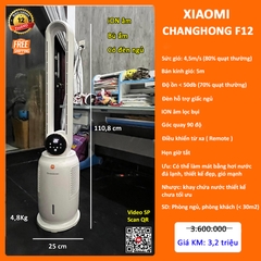 Quạt không cánh Xiaomi Changhong F12 (Steam - Bù ẩm)