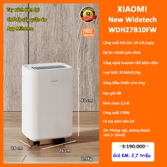 Máy Hút Ẩm Xiaomi NEW WIDETECH WDH27B10FW