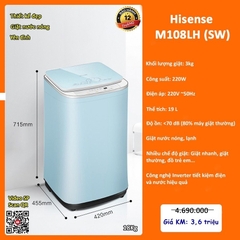 Máy giặt mini Hisense M108LH