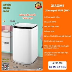 Máy giặt mini Xiaomi Xiaoyapai 528T 4,5kg - Trắng