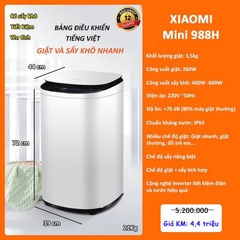 Máy giặt Xiaomi Mini-988H ( Sấy khô )