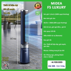 Quạt tháp Midea F5 Luxury - Xanh Than