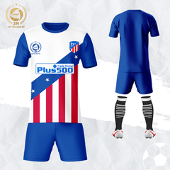 Bộ Quần Áo Bóng Đá Atletico Madrid Màu Xanh Bích - Thun Lạnh Cao Cấp