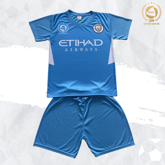 Bộ Quần Áo Bóng Đá Manchester City Màu Xanh Nhạt Size Nhỏ - 3 MIỀN SPORT
