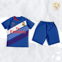 Bộ Quần Áo Bóng Đá Real Madrid Màu Xanh Bích - Thun Lạnh Cao Cấp
