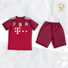 Bộ Quần Áo Bóng Đá Bayer Munich Màu Đỏ Đô - 3 MIỀN SPORT
