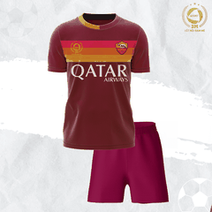 Bộ Quần Áo Bóng Đá Đội Tuyển Qatar Size Nhỏ Màu Đỏ Đô - 3 MIỀN SPORT