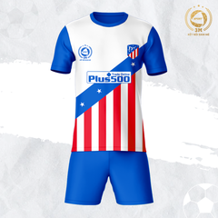 Bộ Quần Áo Bóng Đá Atletico Madrid Màu Xanh Bích - Thun Lạnh Cao Cấp