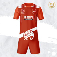 Bộ Quần Áo Bóng Đá Arsenal Màu Cam - Thun Lạnh Cao Cấp