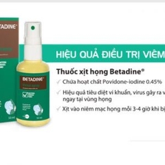 Dung dịch xịt, sát khuẩn họng BETADINE Throat Spray 50ml - Cam kết hỗ trợ trong quá trình sử dụng