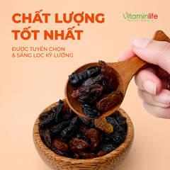 Nho khô 3 màu Happy Nuts 150g - Hộp giấy - Vàng