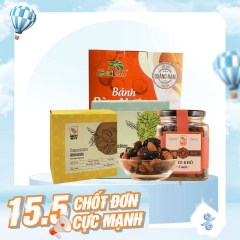 Combo Ăn Vặt Healthy - Set Hạt Dinh Dưỡng & Bánh Dừa Nướng Thơm Ngon Tốt Cho Sức Khỏe