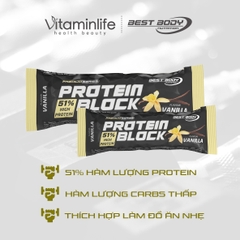 Thanh Bổ Sung Protein Block Vị Vanilla Best Body Nutrition 90g x 15 Thanh/ Hộp
