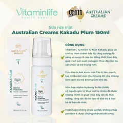 Sữa rửa mặt Australian Creams Kakadu Plum 150ml - HSD 06/11/2025