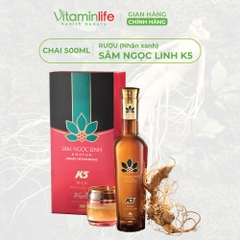 Rượu Sâm Ngọc Linh K5 500ml (nhãn Xanh)