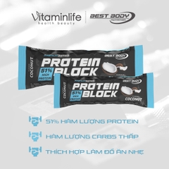 TPBS dạng thanh Protein Block vị dừa Best Body Nutrition 90g