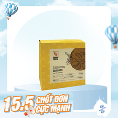 Hạnh nhân cappuccino Happy Nuts 150g - Hộp giấy - Vàng