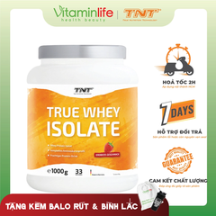 Bột True Whey Isolate vị Dâu TNT Thùng 1000g - HSD 27/09/2025