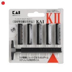 Set dao cạo 2 lưỡi kép KAI KAI (1 thân, 5 lưỡi)
